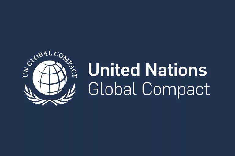Member of United Nations Global compact, globe, support